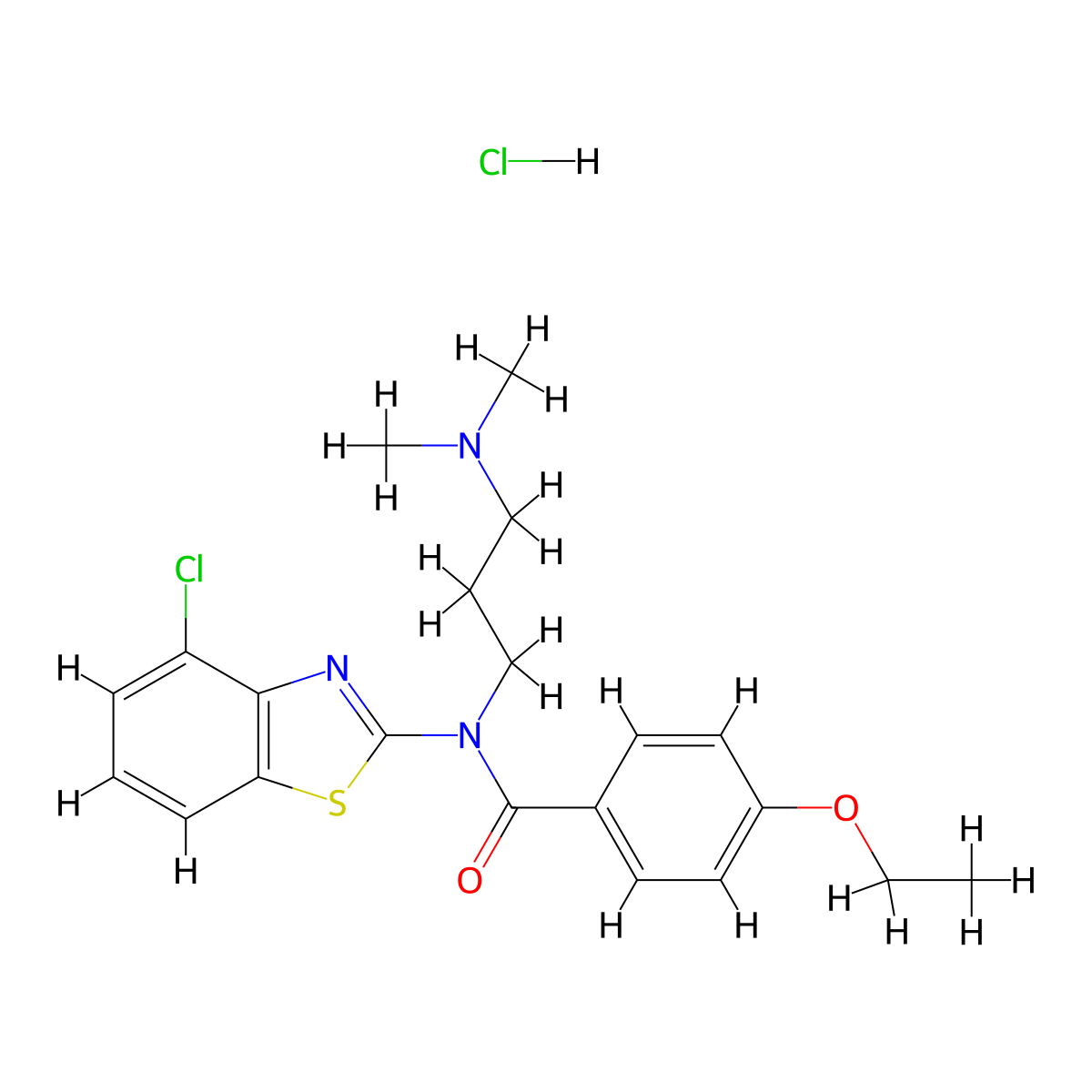 N-(4-Chloro-1,3-benzothiazol-2-YL)-N-[3-(dimethylamino)propyl]-4-ethoxybenzamide hydrochloride molecular structure, CAS 1215540-13-8