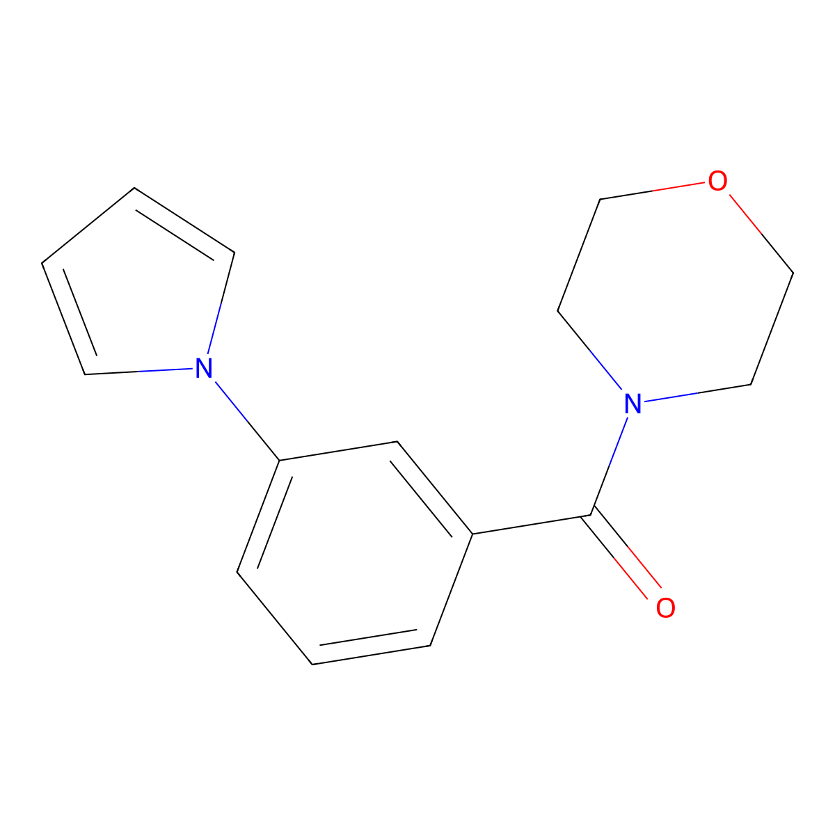 morpholin-4-yl[3-(1H-pyrrol-1-yl)phenyl]methanone molecular structure, CAS 1215540-25-2