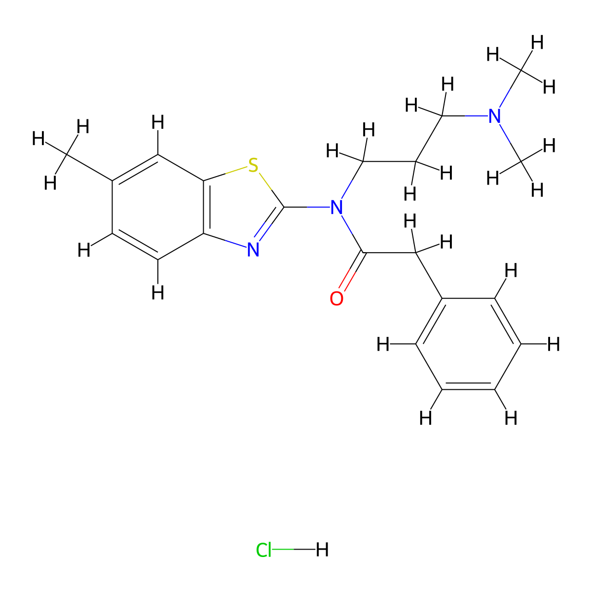 N-(3-(dimethylamino)propyl)-N-(6-methylbenzo[d]thiazol-2-yl)-2-phenylacetamide hydrochloride molecular structure, CAS 1215543-96-6