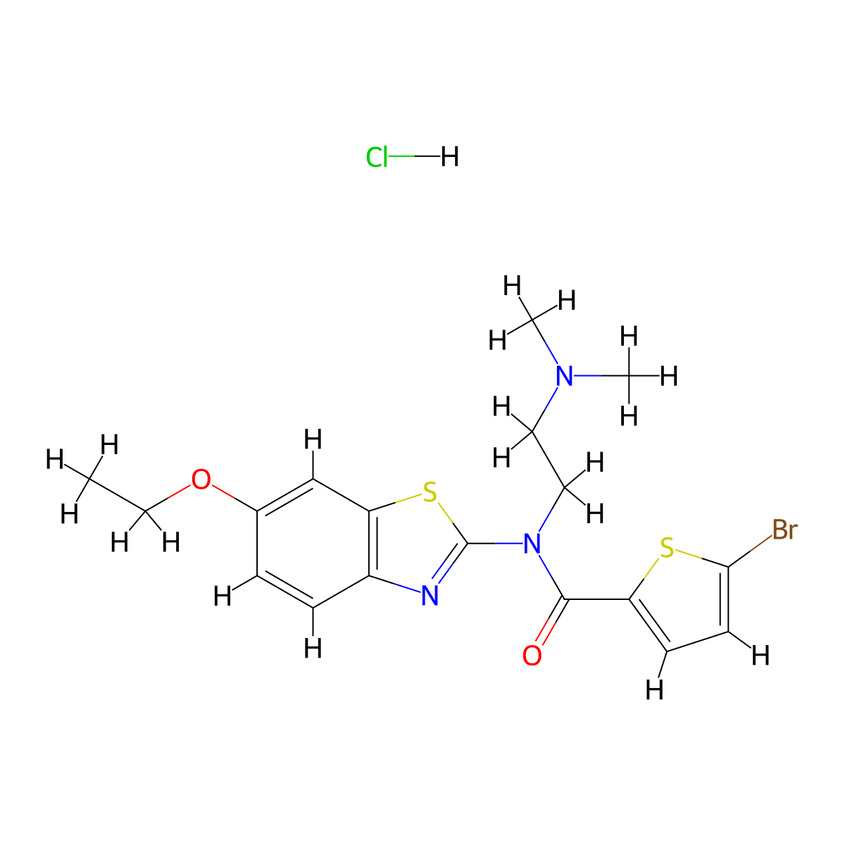 5-bromo-N-(2-(dimethylamino)ethyl)-N-(6-ethoxybenzo[d]thiazol-2-yl)thiophene-2-carboxamide hydrochloride molecular structure, CAS 1215548-71-2