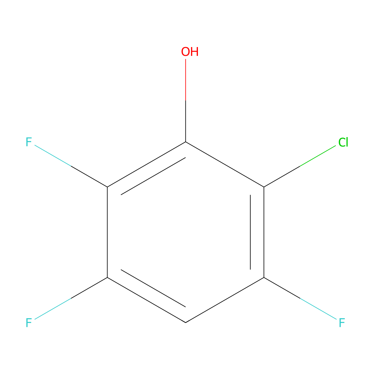 2-Chloro-3,5,6-trifluorophenol molecular structure, CAS 121555-66-6