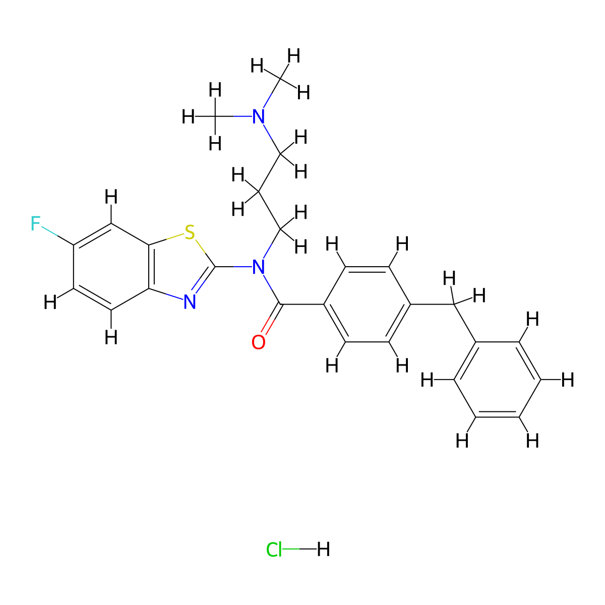 4-benzyl-N-(3-(dimethylamino)propyl)-N-(6-fluorobenzo[d]thiazol-2-yl)benzamide hydrochloride molecular structure, CAS 1215551-82-8
