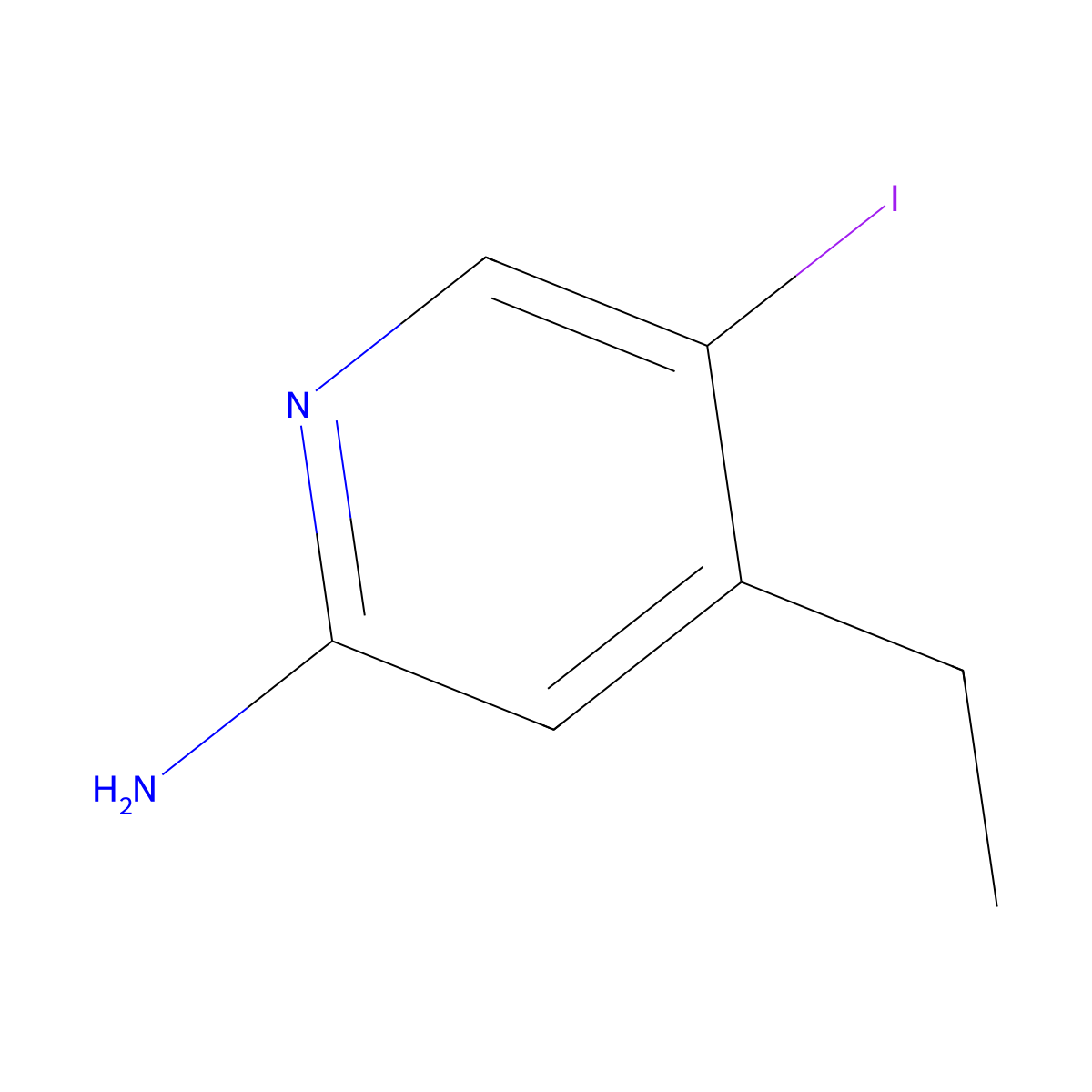 4-Ethyl-5-iodopyridin-2-amine molecular structure, CAS 1215556-52-7