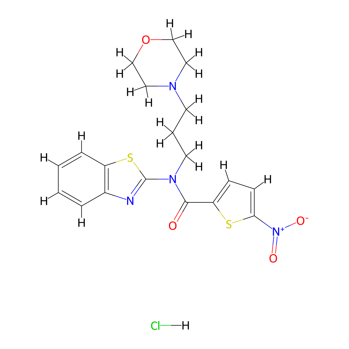 N-(benzo[d]thiazol-2-yl)-N-(3-morpholinopropyl)-5-nitrothiophene-2-carboxamide hydrochloride molecular structure, CAS 1215571-36-0