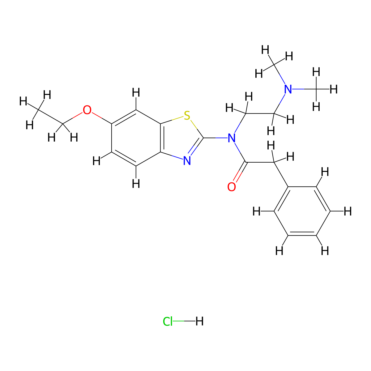 N-(2-(dimethylamino)ethyl)-N-(6-ethoxybenzo[d]thiazol-2-yl)-2-phenylacetamide hydrochloride molecular structure, CAS 1215573-93-5
