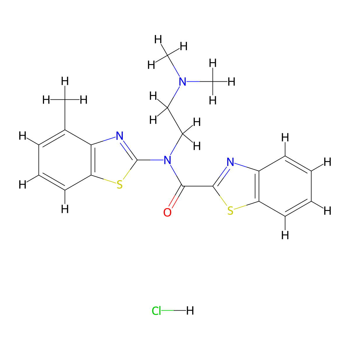 N-(2-(dimethylamino)ethyl)-N-(4-methylbenzo[d]thiazol-2-yl)benzo[d]thiazole-2-carboxamide hydrochloride molecular structure, CAS 1215575-21-5