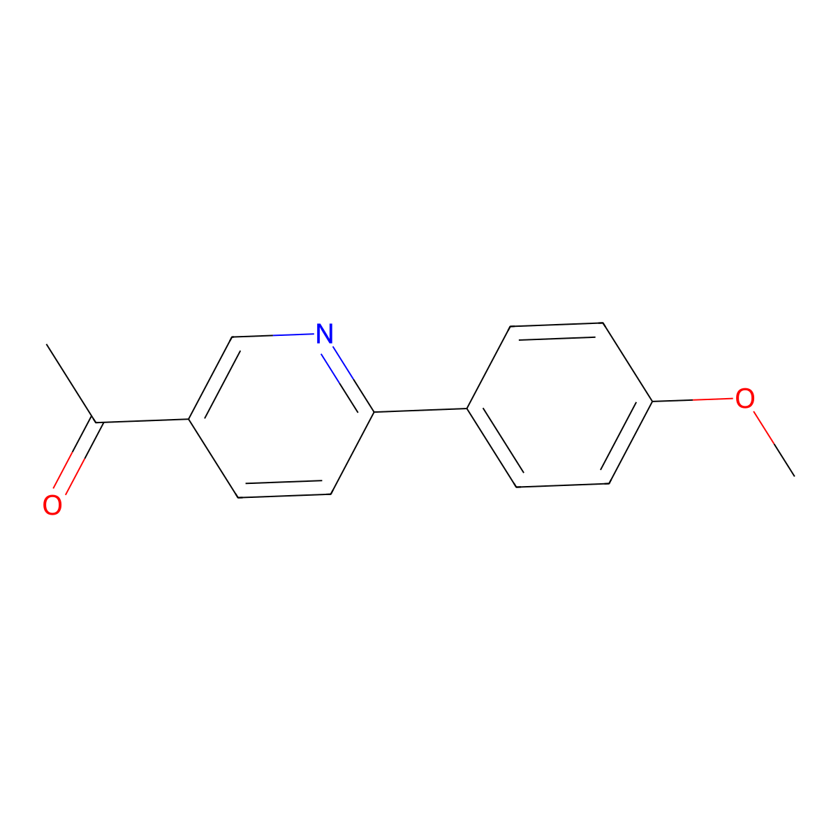 1-[6-(4-Methoxyphenyl)pyridin-3-yl]ethanone molecular structure, CAS 1215576-19-4