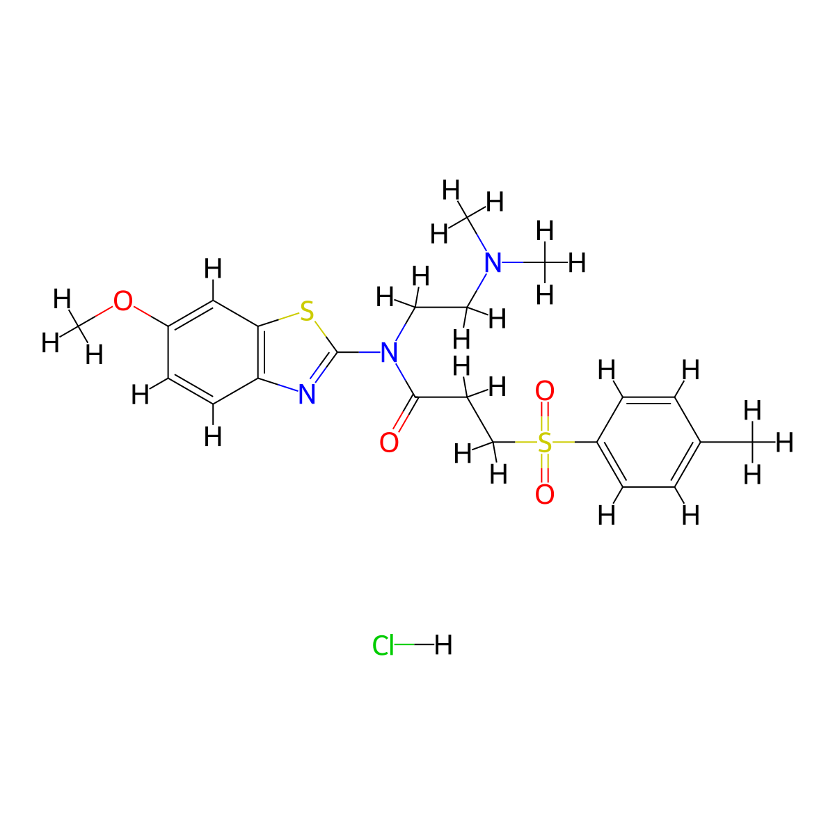 N-(2-(dimethylamino)ethyl)-N-(6-methoxybenzo[d]thiazol-2-yl)-3-tosylpropanamide hydrochloride molecular structure, CAS 1215576-24-1