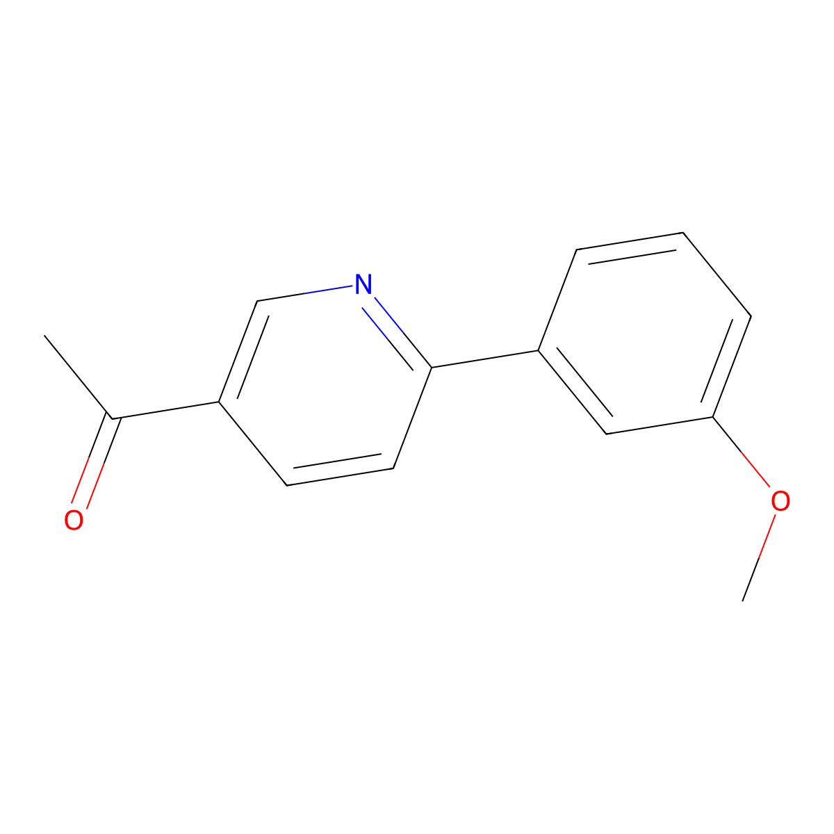 1-[6-(3-Methoxyphenyl)pyridin-3-yl]ethanone molecular structure, CAS 1215576-39-8