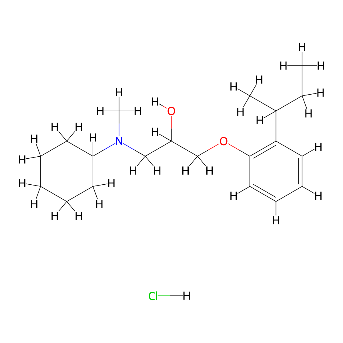 1-(2-(Sec-butyl)phenoxy)-3-(cyclohexyl(methyl)amino)propan-2-ol hydrochloride molecular structure, CAS 1215581-24-0