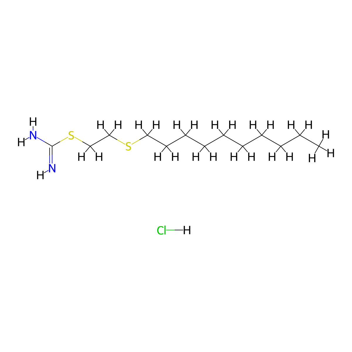 2-(Decylthio)ethyl imidothiocarbamate molecular structure, CAS 1215581-59-1