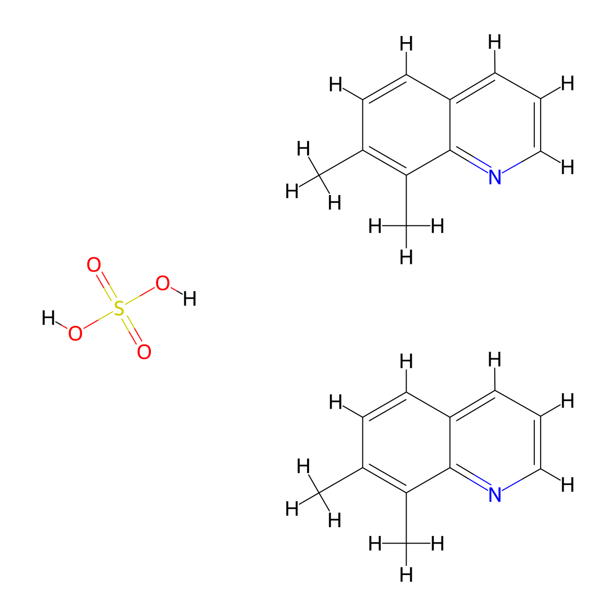 7,8-Dimethylquinoline semi-sulfate molecular structure, CAS 1215582-91-4