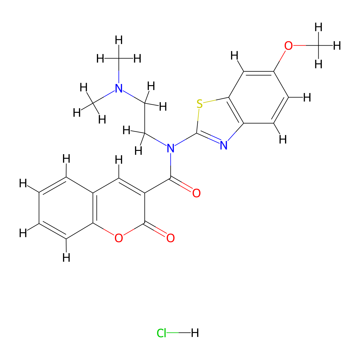 N-(2-(dimethylamino)ethyl)-N-(6-methoxybenzo[d]thiazol-2-yl)-2-oxo-2H-chromene-3-carboxamide hydrochloride molecular structure, CAS 1215583-21-3