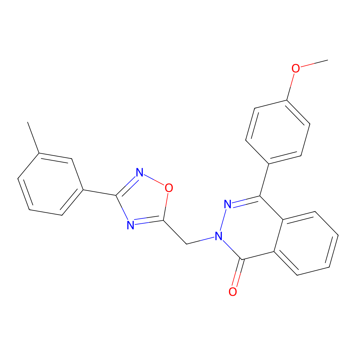4-(4-methoxyphenyl)-2-((3-(m-tolyl)-1,2,4-oxadiazol-5-yl)methyl)phthalazin-1(2H)-one molecular structure, CAS 1215595-03-1