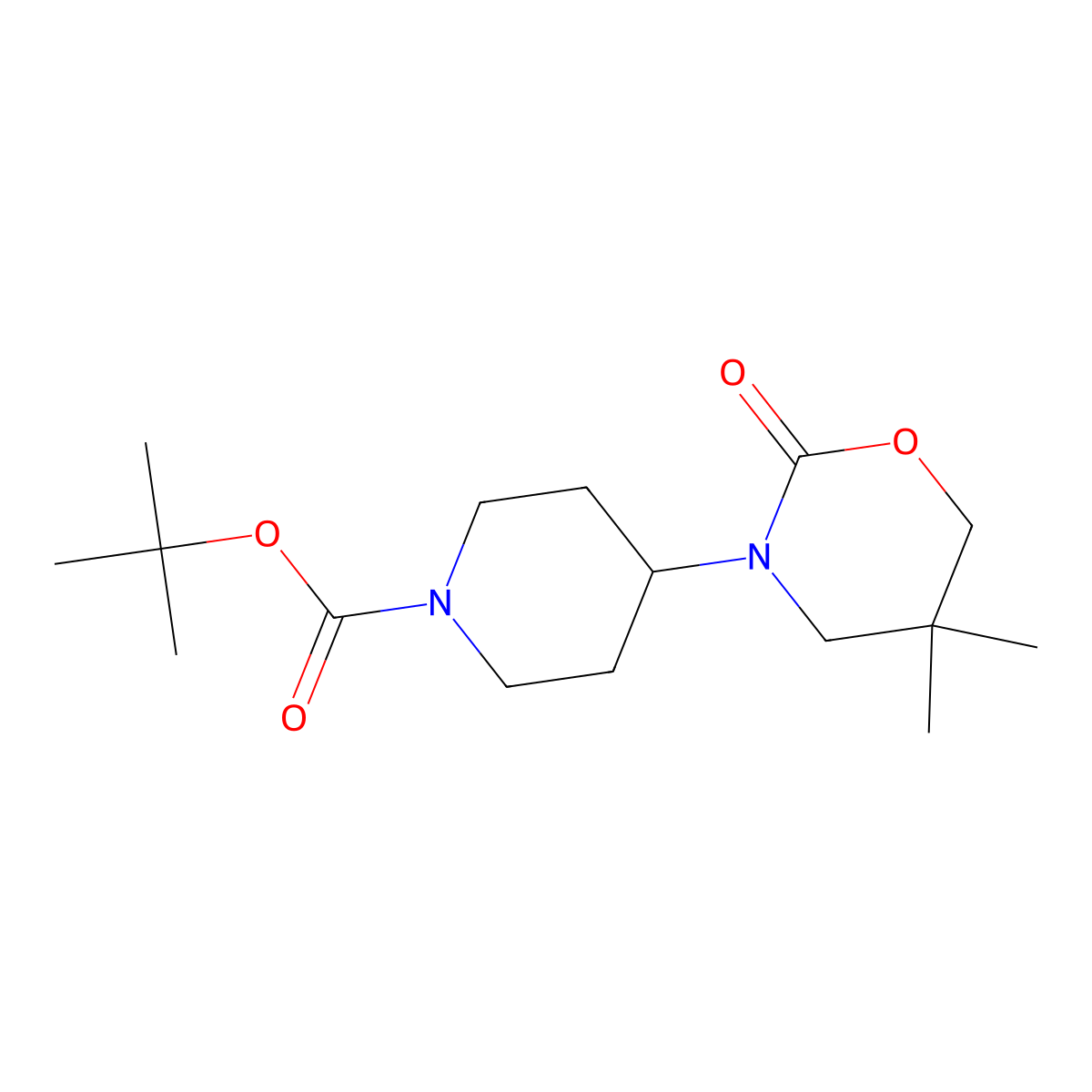 tert-Butyl 4-(5,5-Dimethyl-2-oxo-1,3-oxazinan-3-yl)piperidine-1-carboxylate molecular structure, CAS 1215596-09-0