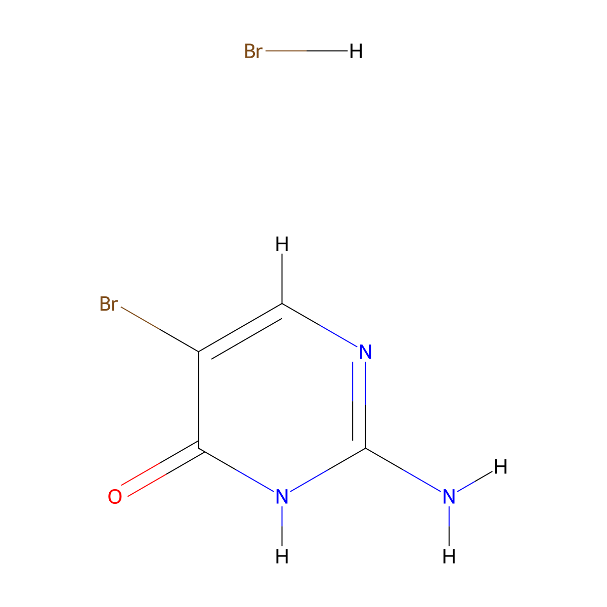 2-Amino-5-bromopyrimidin-4-ol hydrobromide molecular structure, CAS 1215597-17-3