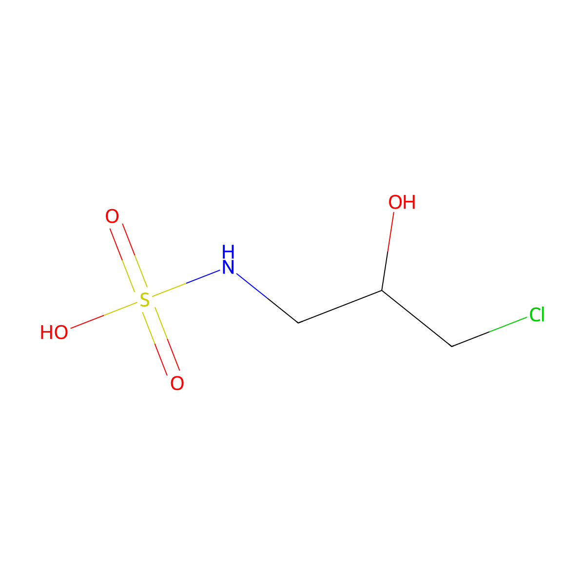 Sulfamic acid, (3-chloro-2-hydroxypropyl)- molecular structure, CAS 121560-86-9