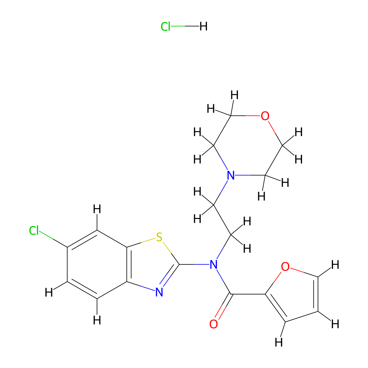 N-(6-chlorobenzo[d]thiazol-2-yl)-N-(2-morpholinoethyl)furan-2-carboxamide hydrochloride molecular structure, CAS 1215602-92-8