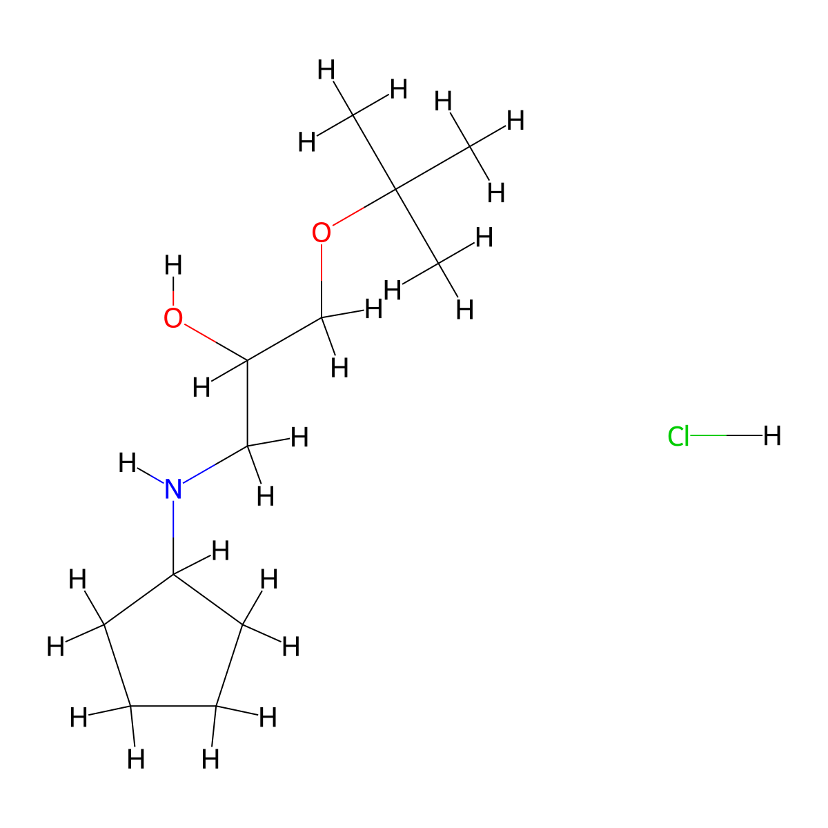 1-(Tert-butoxy)-3-(cyclopentylamino)propan-2-ol hydrochloride molecular structure, CAS 1215604-27-5