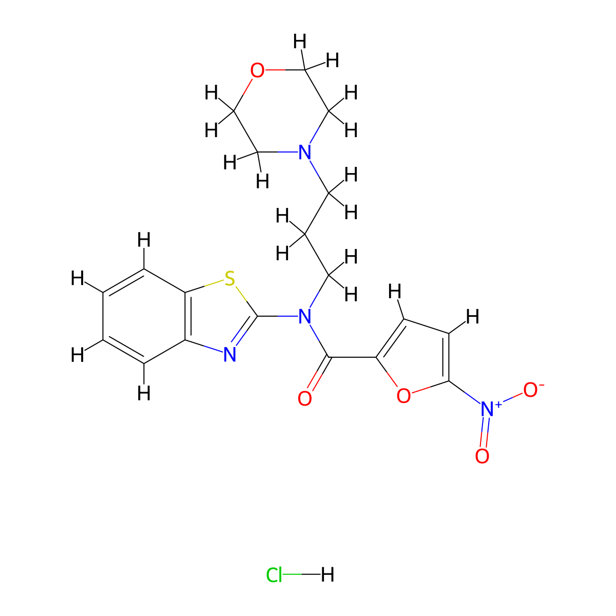 N-(benzo[d]thiazol-2-yl)-N-(3-morpholinopropyl)-5-nitrofuran-2-carboxamide hydrochloride molecular structure, CAS 1215606-99-7