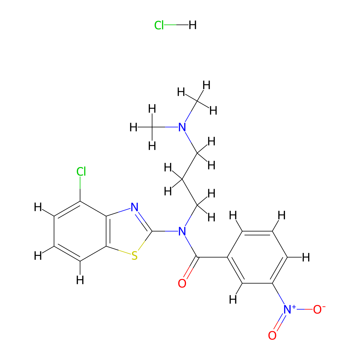 N-(4-chlorobenzo[d]thiazol-2-yl)-N-(3-(dimethylamino)propyl)-3-nitrobenzamide hydrochloride molecular structure, CAS 1215608-13-1
