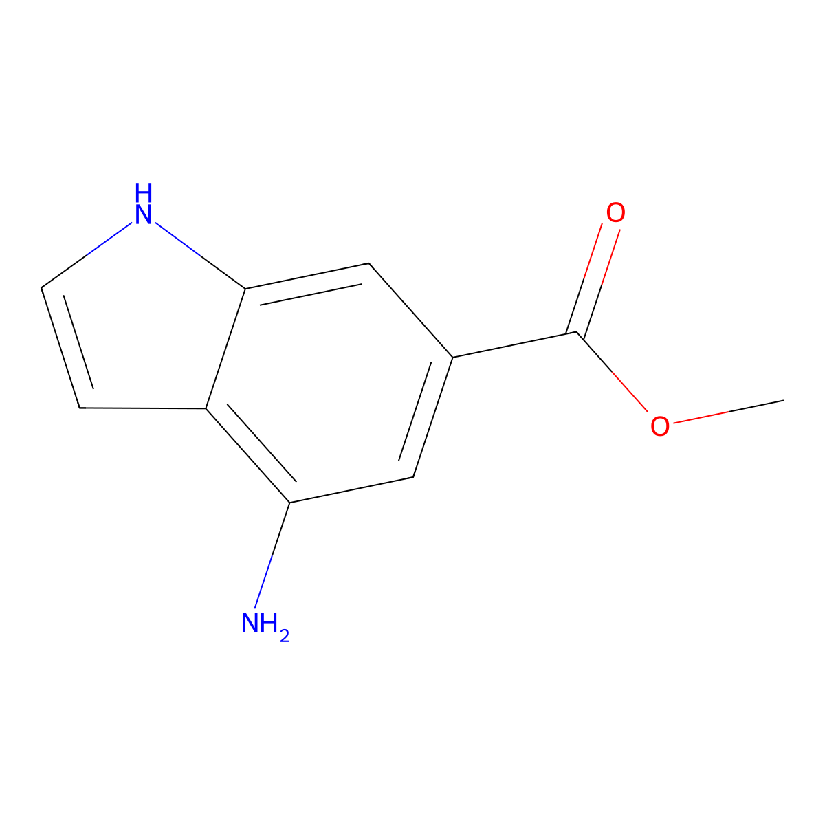 Methyl 4-amino-1H-indole-6-carboxylate molecular structure, CAS 121561-15-7