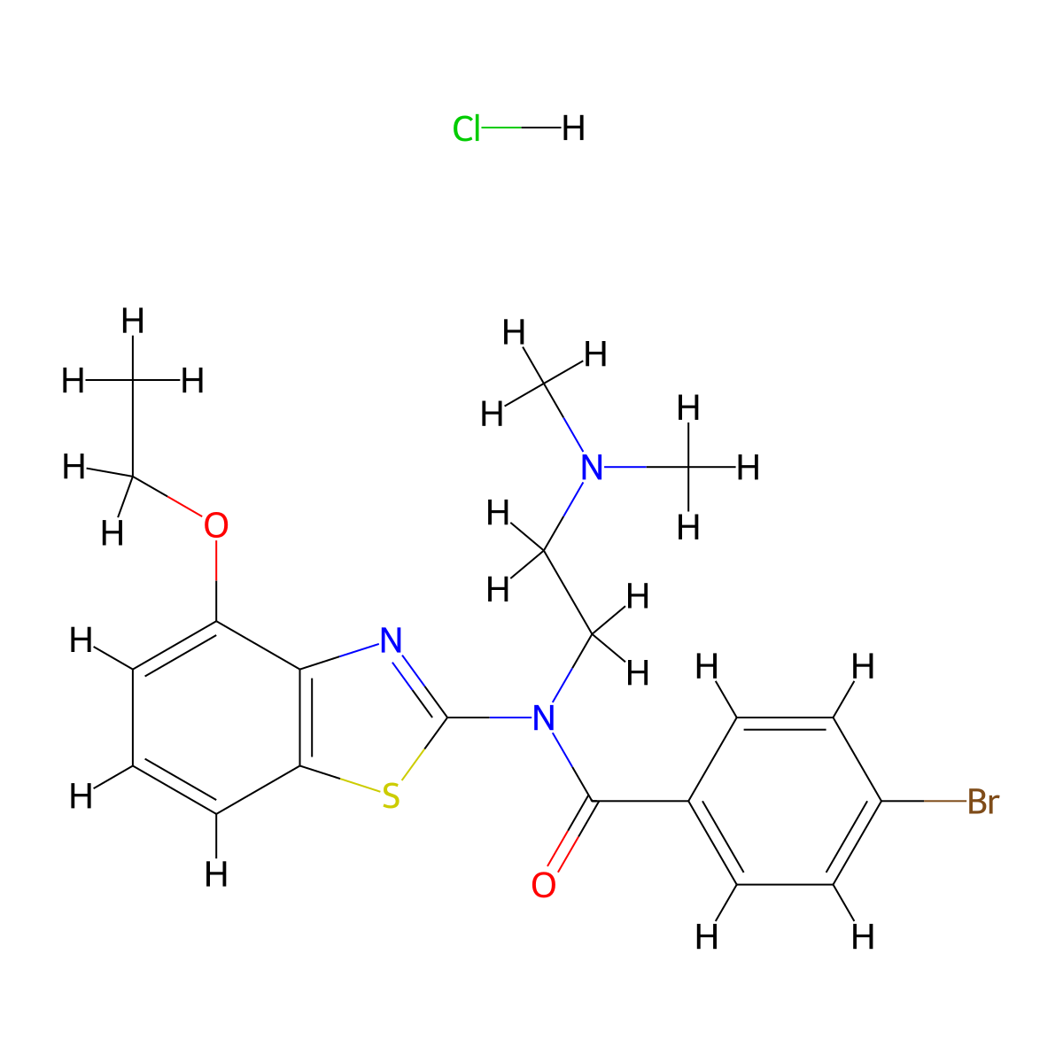 4-Bromo-N-[2-(dimethylamino)ethyl]-N-(4-ethoxy-1,3-benzothiazol-2-YL)benzamide hydrochloride molecular structure, CAS 1215616-94-6