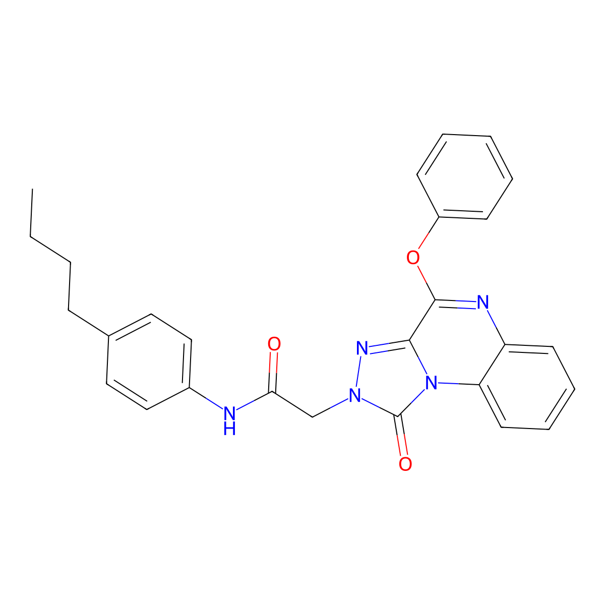 N-(4-Butylphenyl)-2-{1-oxo-4-phenoxy-1H,2H-[1,2,4]triazolo[4,3-A]quinoxalin-2-YL}acetamide molecular structure, CAS 1215617-21-2