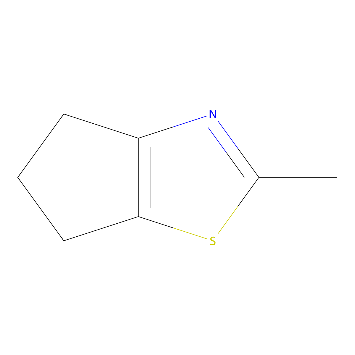 2-methyl-4H,5H,6H-cyclopenta(d)(1,3)thiazole molecular structure, CAS 1215618-08-8