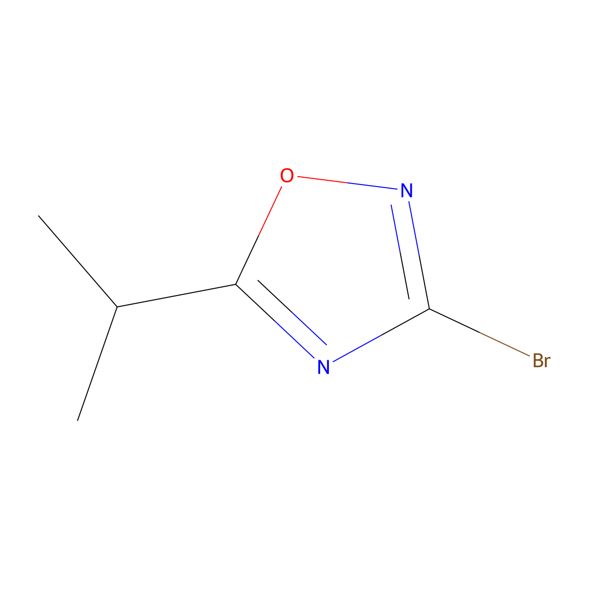3-Bromo-5-isopropyl-1,2,4-oxadiazole molecular structure, CAS 121562-07-0
