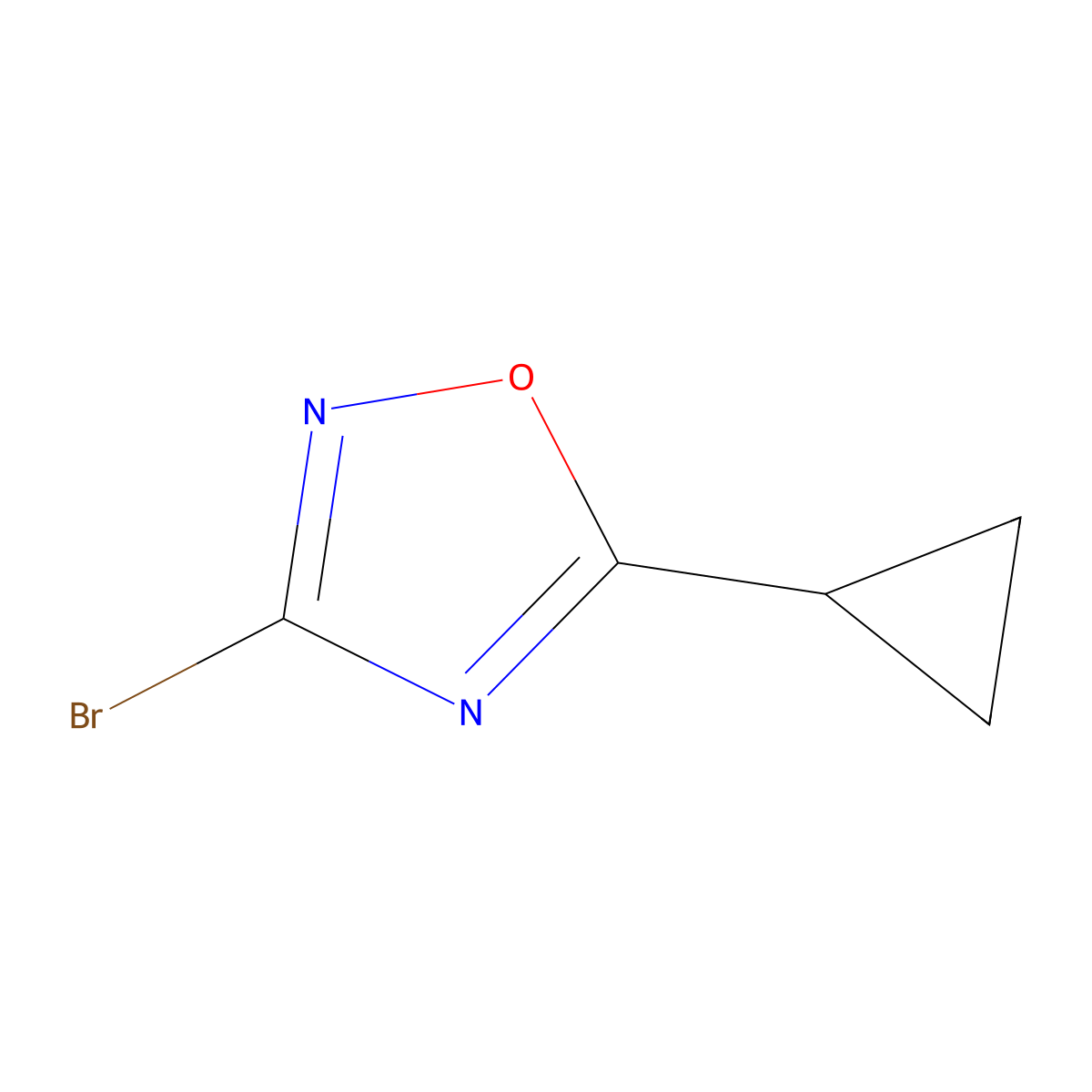 3-Bromo-5-cyclopropyl-1,2,4-oxadiazole molecular structure, CAS 121562-08-1