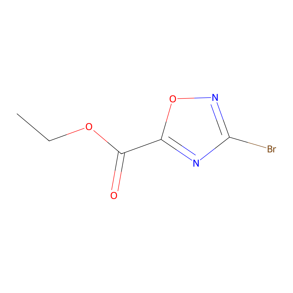 Ethyl 3-bromo-1,2,4-oxadiazole-5-carboxylate molecular structure, CAS 121562-09-2