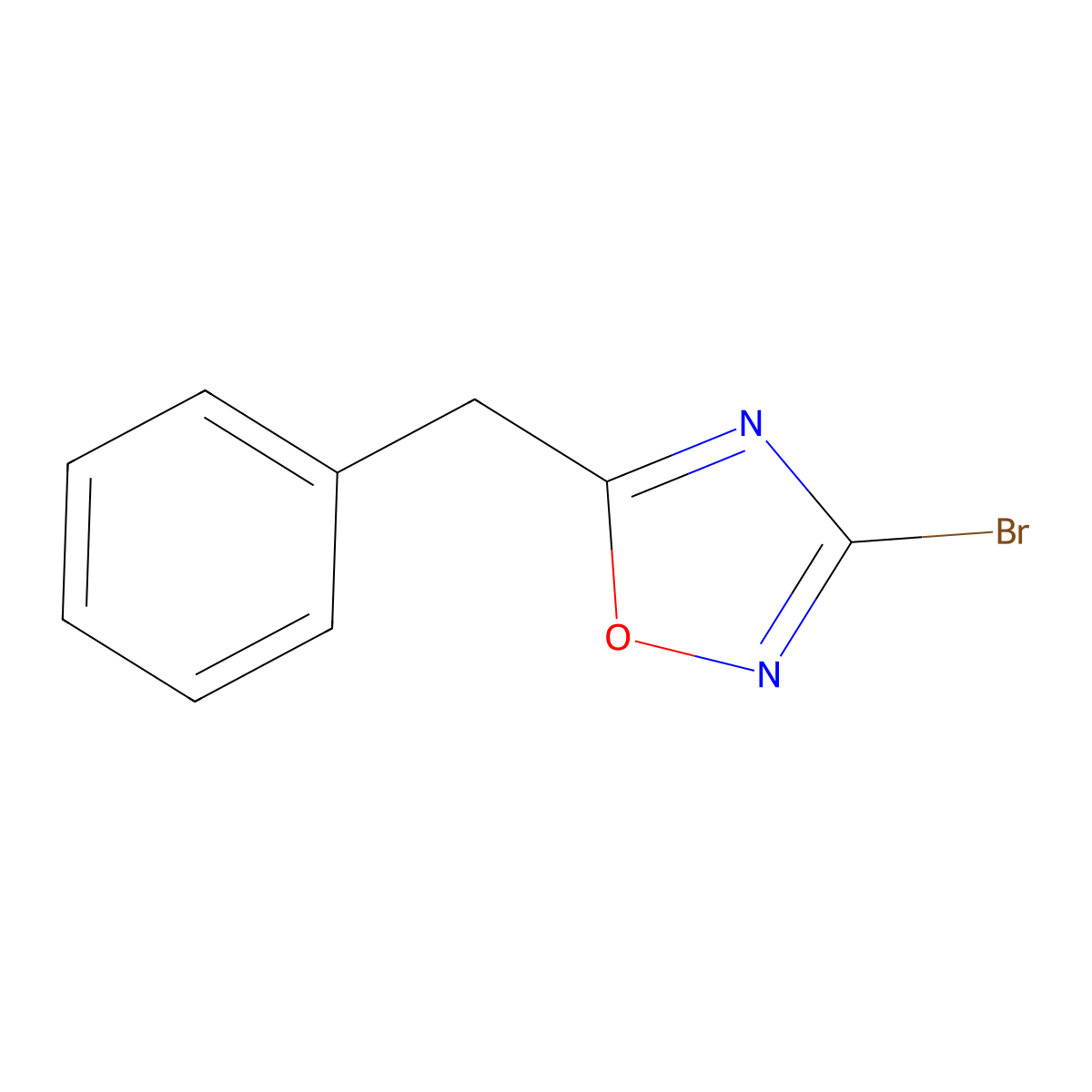 5-Benzyl-3-bromo-1,2,4-oxadiazole molecular structure, CAS 121562-10-5