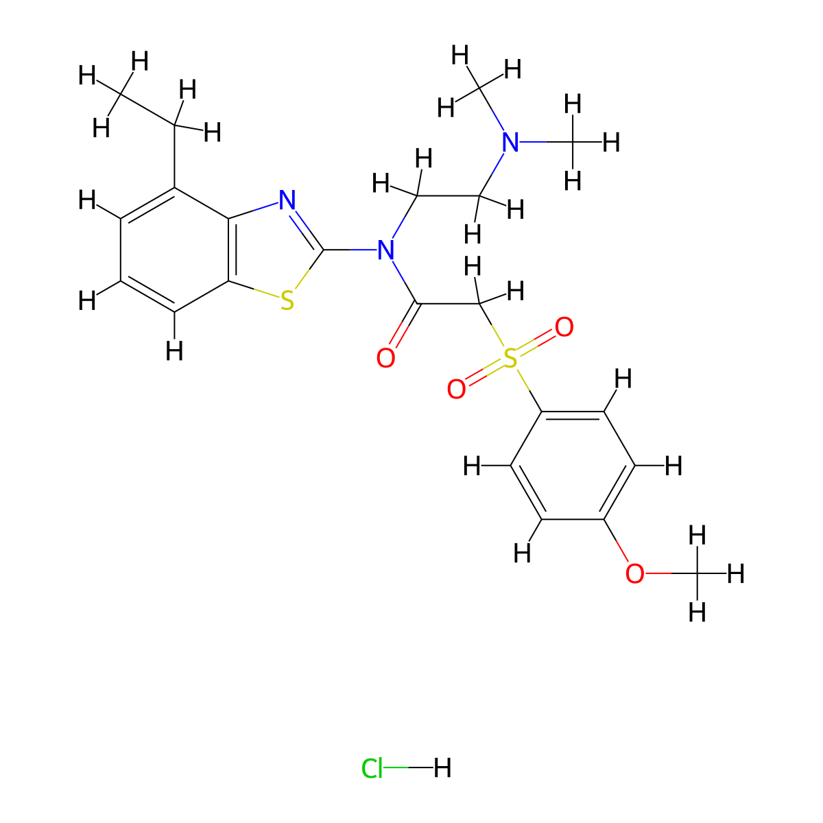 N-(2-(dimethylamino)ethyl)-N-(4-ethylbenzo[d]thiazol-2-yl)-2-((4-methoxyphenyl)sulfonyl)acetamide hydrochloride molecular structure, CAS 1215626-27-9
