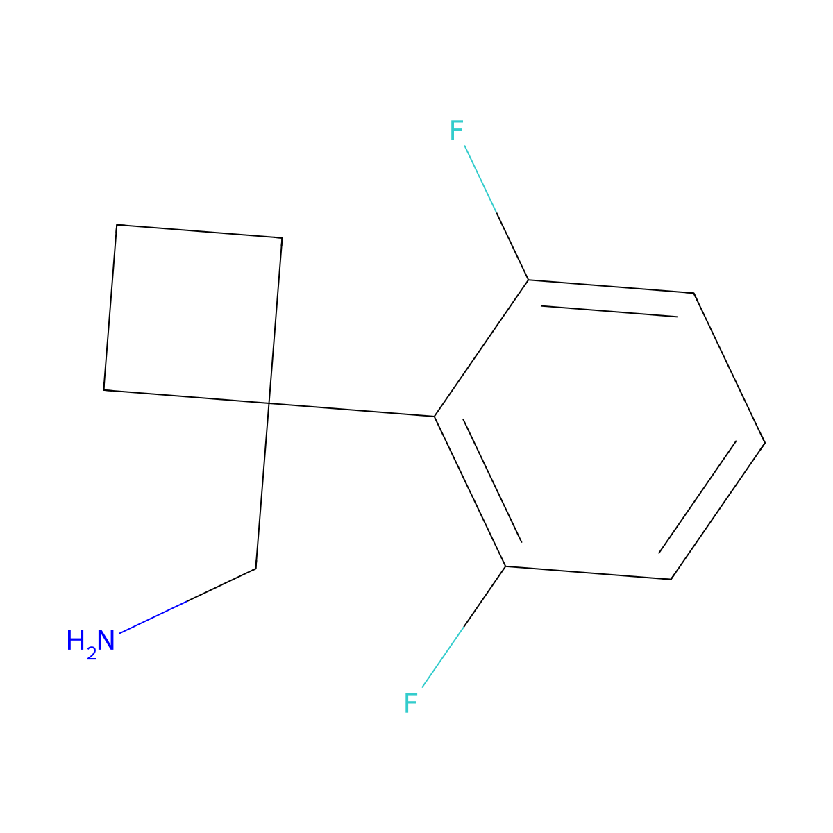 [1-(2,6-Difluorophenyl)cyclobutyl]methylamine molecular structure, CAS 1215627-14-7