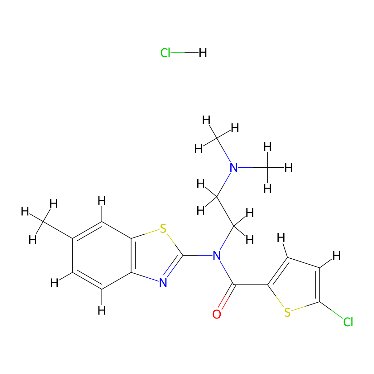 5-Chloro-N-[2-(dimethylamino)ethyl]-N-(6-methyl-1,3-benzothiazol-2-YL)thiophene-2-carboxamide hydrochloride molecular structure, CAS 1215631-03-0