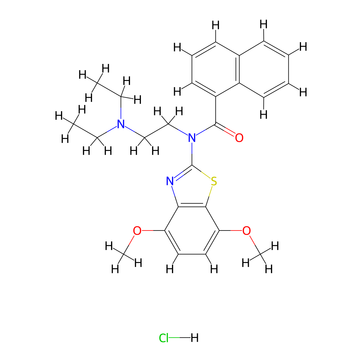 N-(2-(diethylamino)ethyl)-N-(4,7-dimethoxybenzo[d]thiazol-2-yl)-1-naphthamide hydrochloride molecular structure, CAS 1215631-16-5