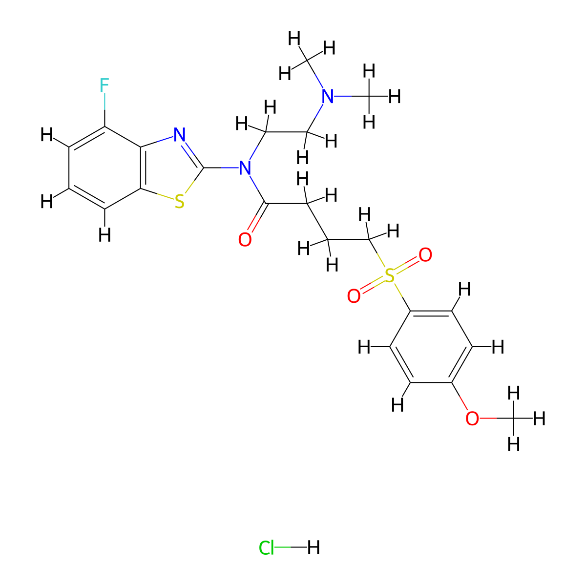 N-(2-(dimethylamino)ethyl)-N-(4-fluorobenzo[d]thiazol-2-yl)-4-((4-methoxyphenyl)sulfonyl)butanamide hydrochloride molecular structure, CAS 1215634-45-9