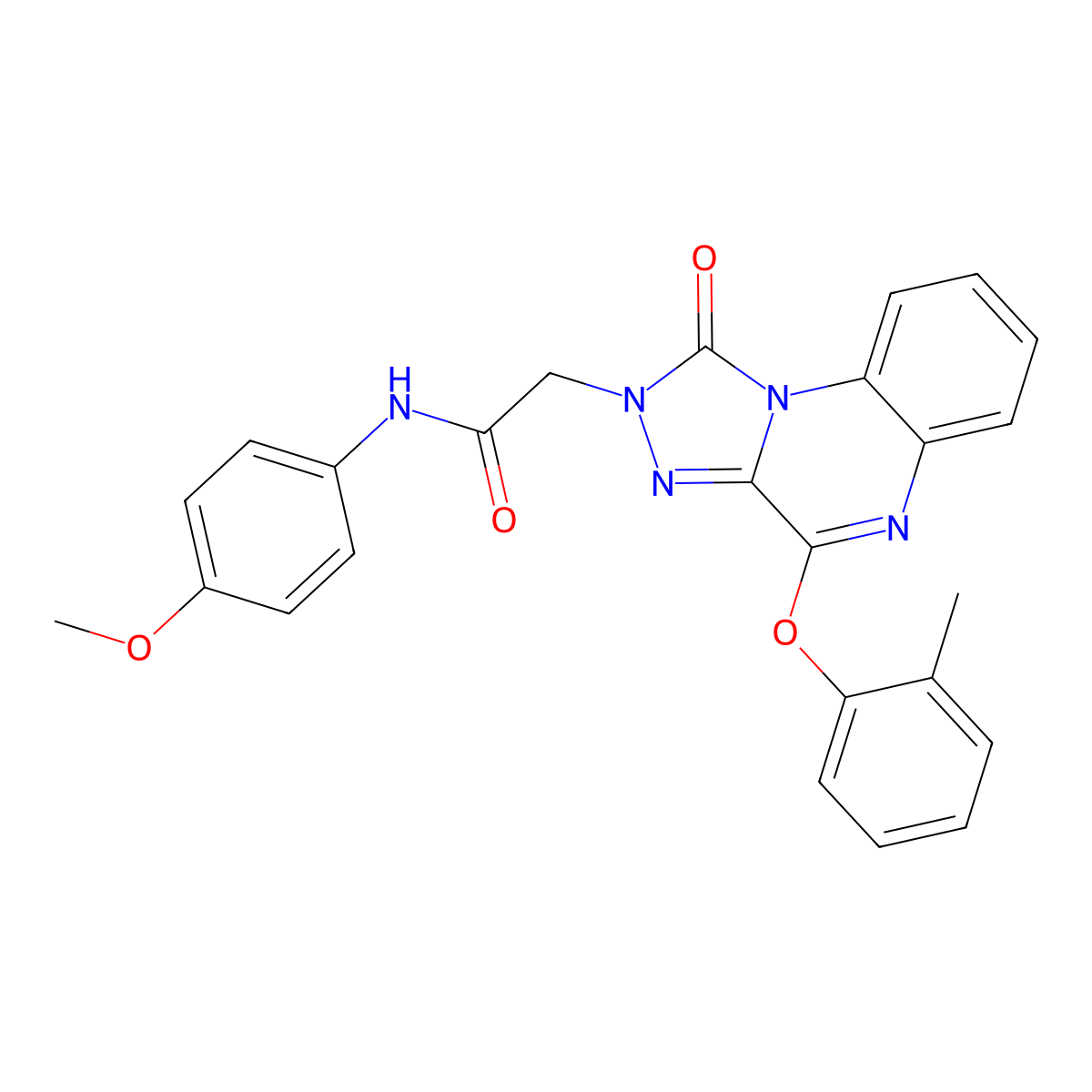 N-(4-methoxyphenyl)-2-(1-oxo-4-(o-tolyloxy)-[1,2,4]triazolo[4,3-a]quinoxalin-2(1H)-yl)acetamide molecular structure, CAS 1215635-29-2