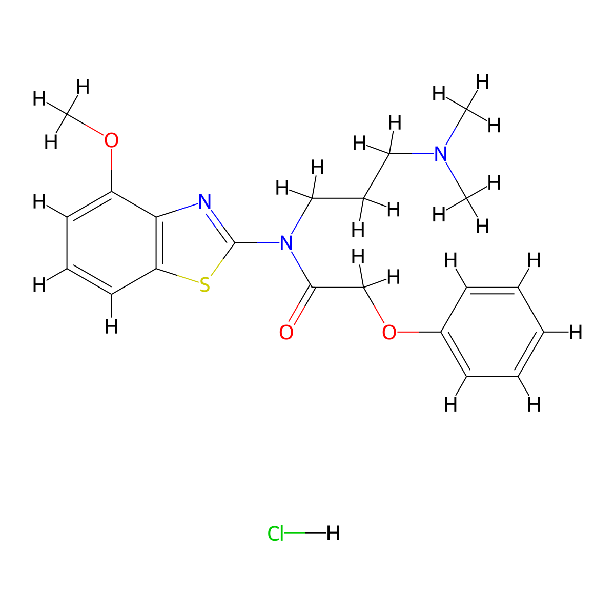 N-(3-(dimethylamino)propyl)-N-(4-methoxybenzo[d]thiazol-2-yl)-2-phenoxyacetamide hydrochloride molecular structure, CAS 1215636-11-5