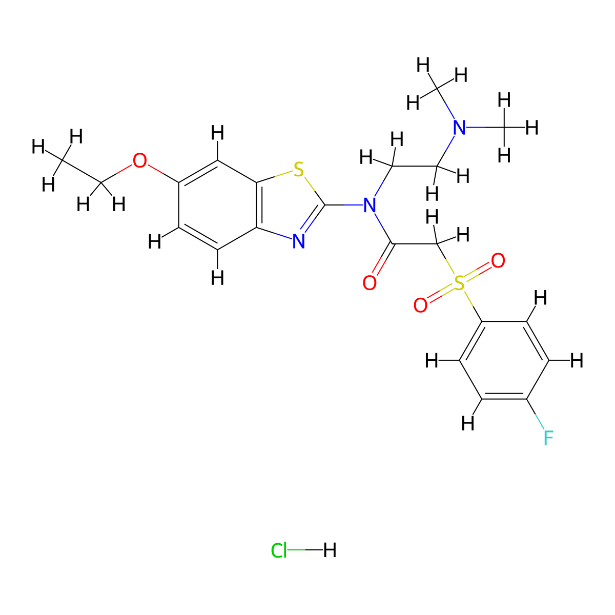 N-(2-(dimethylamino)ethyl)-N-(6-ethoxybenzo[d]thiazol-2-yl)-2-((4-fluorophenyl)sulfonyl)acetamide hydrochloride molecular structure, CAS 1215646-26-6