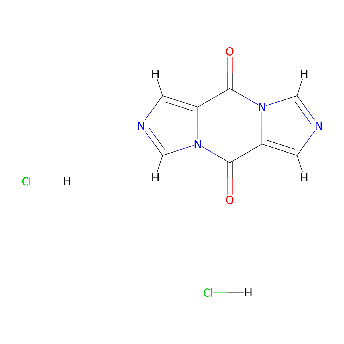 Diimidazo[1,5-a:1',5'-d]pyrazine-5,10-dione dihydrochloride molecular structure, CAS 1215646-82-4