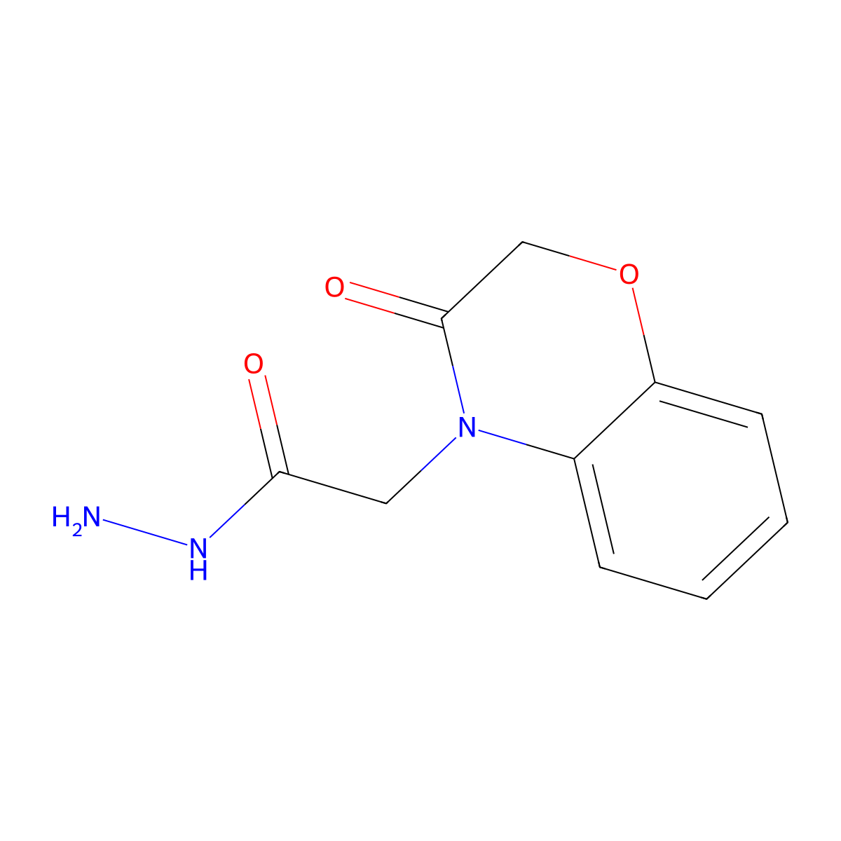 2-(3-oxo-2,3-dihydro-4H-1,4-benzoxazin-4-yl)acetohydrazide molecular structure, CAS 121565-05-7