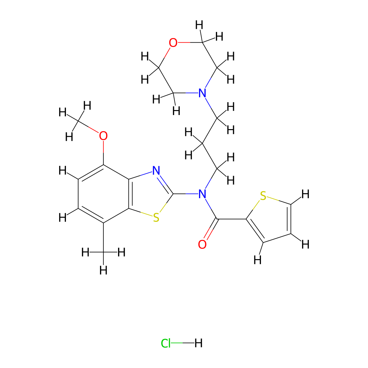 N-(4-methoxy-7-methylbenzo[d]thiazol-2-yl)-N-(3-morpholinopropyl)thiophene-2-carboxamide hydrochloride molecular structure, CAS 1215651-20-9