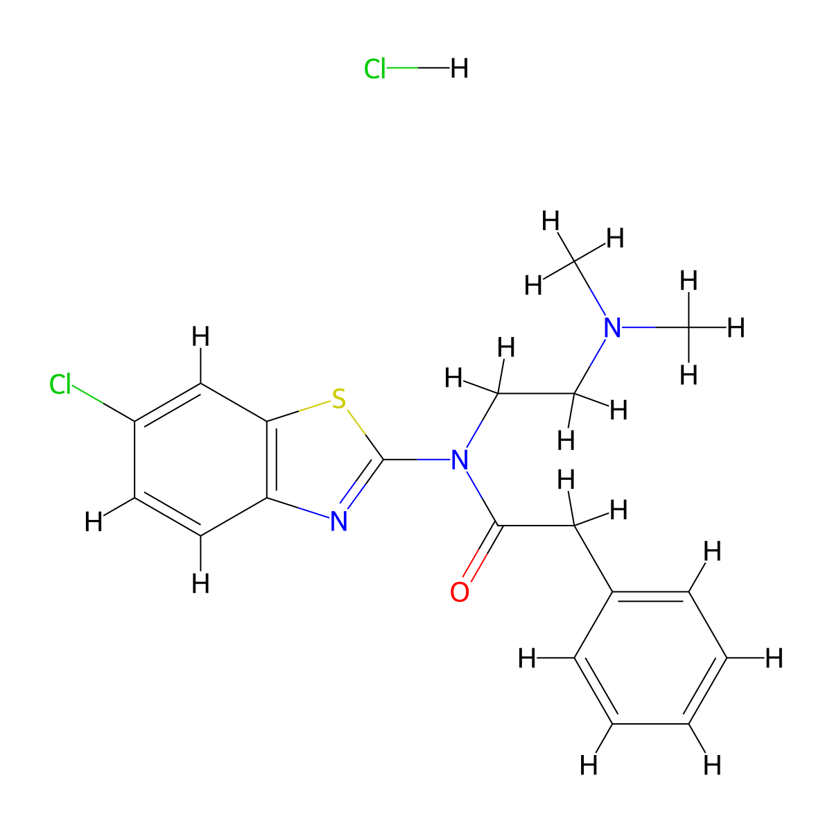 N-(6-chlorobenzo[d]thiazol-2-yl)-N-(2-(dimethylamino)ethyl)-2-phenylacetamide hydrochloride molecular structure, CAS 1215651-50-5