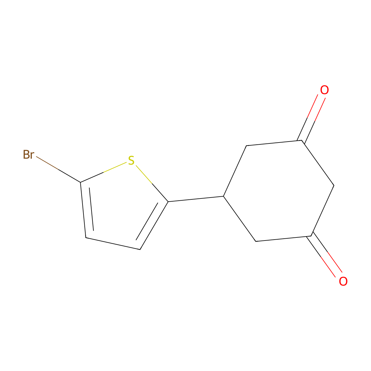 5-(5-Bromothien-2-yl)cyclohexane-1,3-dione molecular structure, CAS 1215652-10-0