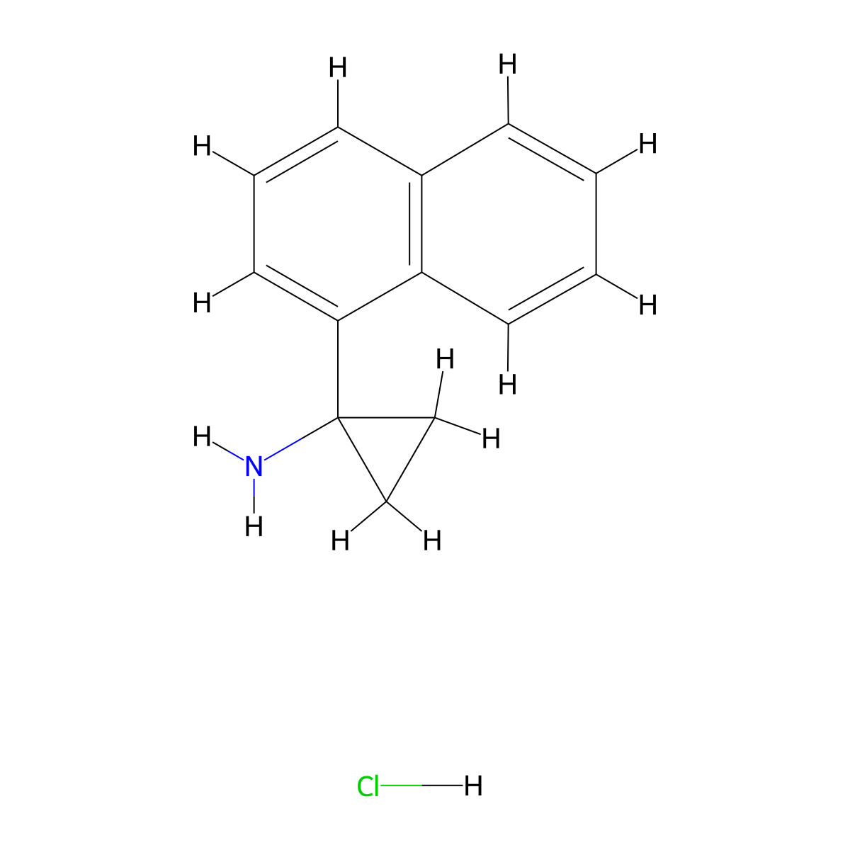 1-Naphthalen-1-yl-cyclopropylamine hydrochloride molecular structure, CAS 1215654-02-6