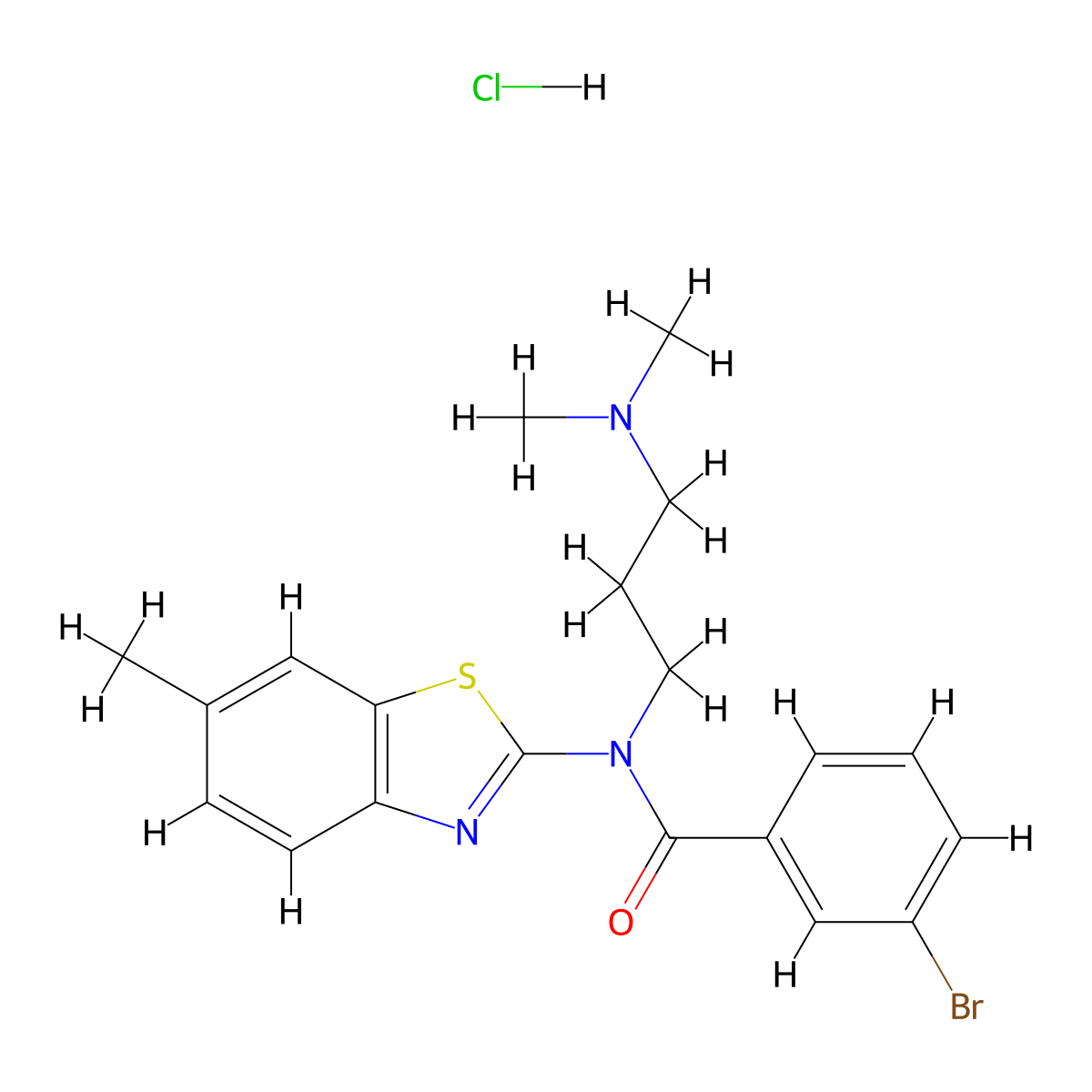 3-bromo-N-(3-(dimethylamino)propyl)-N-(6-methylbenzo[d]thiazol-2-yl)benzamide hydrochloride molecular structure, CAS 1215655-41-6