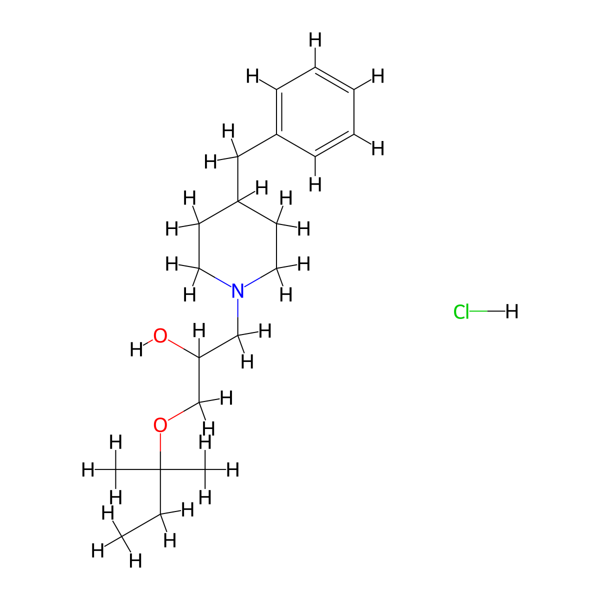 1-(4-Benzylpiperidin-1-yl)-3-(tert-pentyloxy)propan-2-ol hydrochloride molecular structure, CAS 1215658-71-1