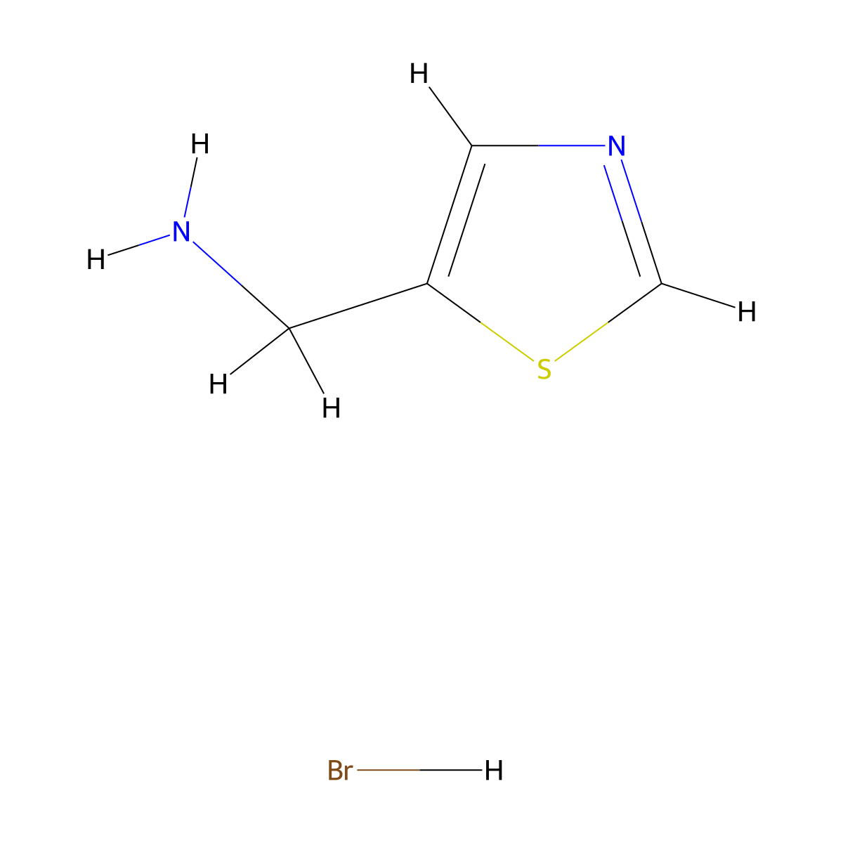 1,3-Thiazol-5-ylmethylamine hydrobromide molecular structure, CAS 1215667-23-4